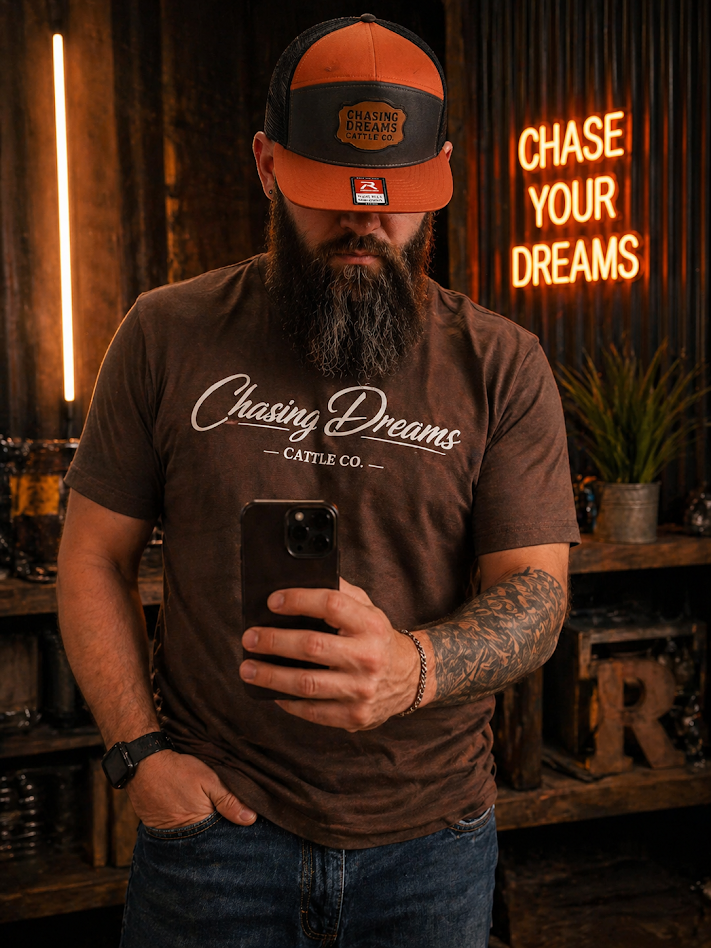 UNISEX BROWN LOGO SHIRT